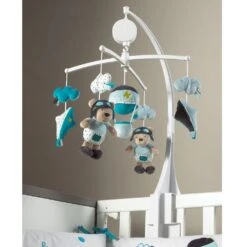 Lazare Mobile En Tissu Bleu De Sauthon Baby's Sweet Home