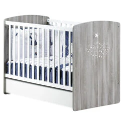 Hugo Lit Bébé 60x120cm Gris De Sauthon Baby's Sweet Home