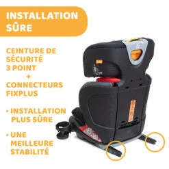 Siège Auto Oasys Evo 2-3 Fix Plus Jet Black De Chicco -CYBEX || Babyzen || CHICCO Soldes Boutique 01090361 4