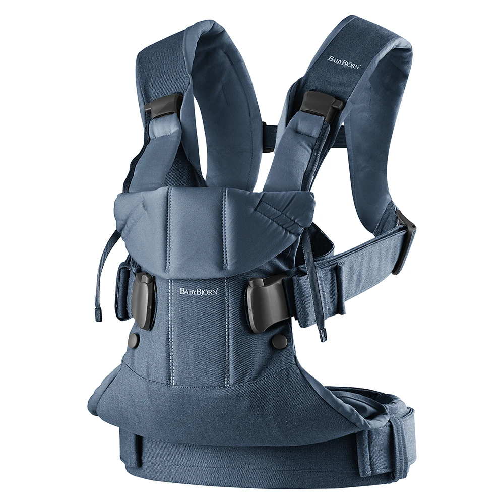 Porte-bébé One Bleu Denim / Nuit Cotton Mix De BabyBjörn 4 Porte-bébé One Bleu Denim / Nuit Cotton Mix De BabyBjörn – Image 2