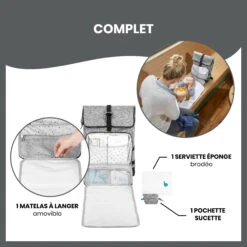 Sac à Dos à Langer Le Sancy Smokey De Babymoov -CYBEX || Babyzen || CHICCO Soldes Boutique 01109376 5