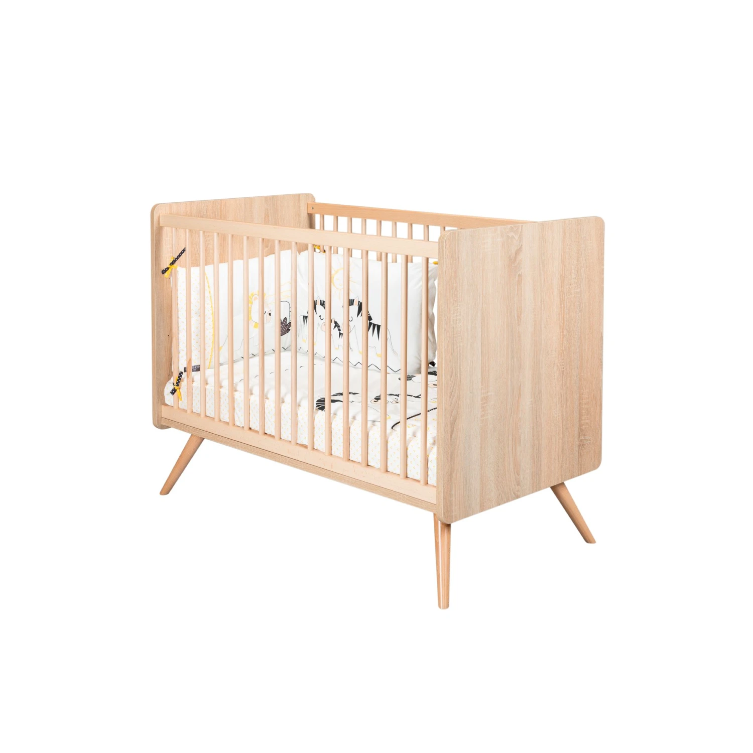 Sixties Lit Bébé 60x120 Bois De Sauthon Baby's Sweet Home 3 Sixties Lit Bébé 60x120 Bois De Sauthon Baby's Sweet Home