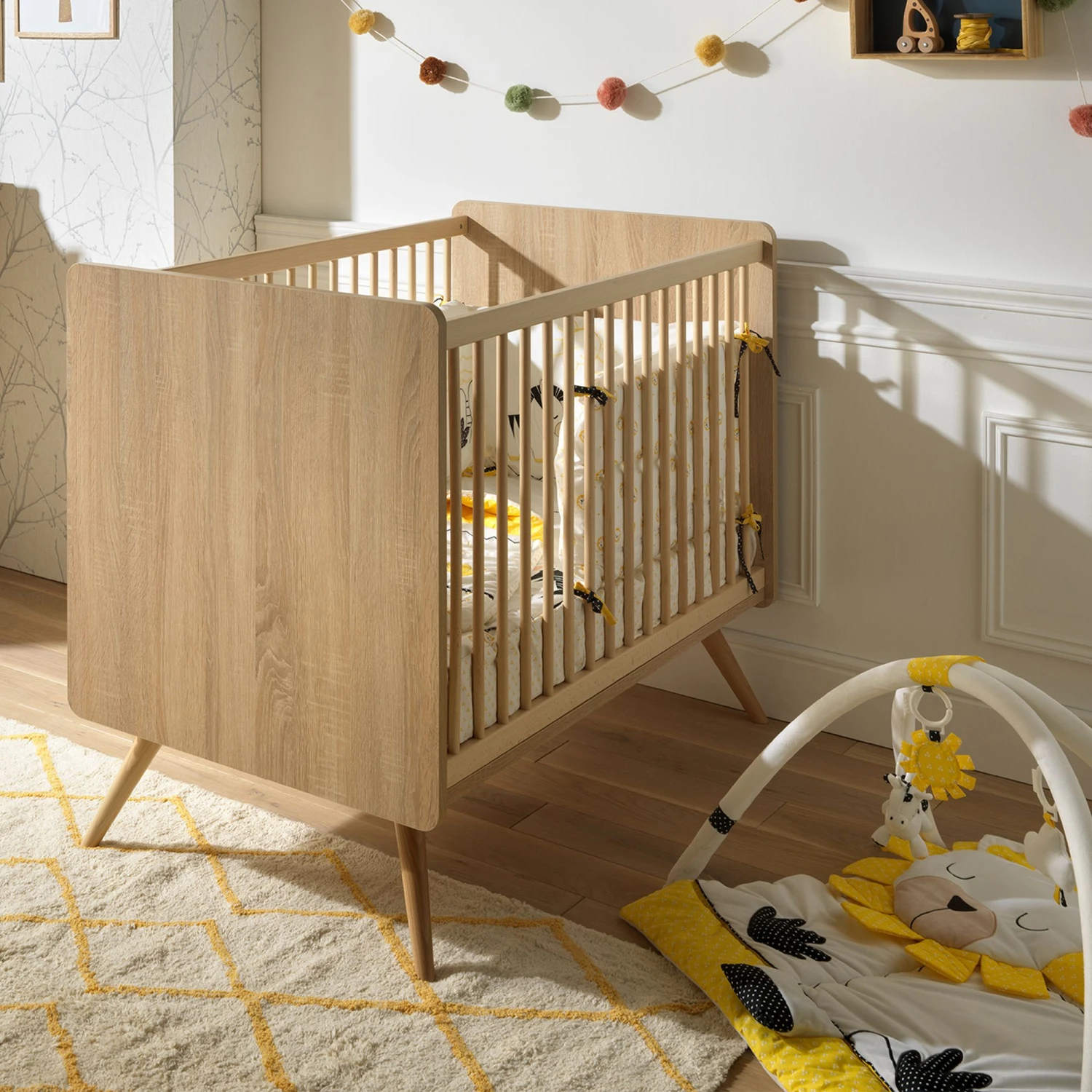 Sixties Lit Bébé 60x120 Bois De Sauthon Baby's Sweet Home 4 Sixties Lit Bébé 60x120 Bois De Sauthon Baby's Sweet Home – Image 2