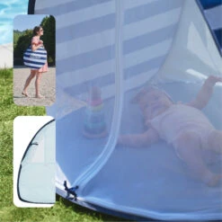 Tente Anti-UV Haute Protection 50+ Marinière Bleu De Babymoov -CYBEX || Babyzen || CHICCO Soldes Boutique 01148352 5