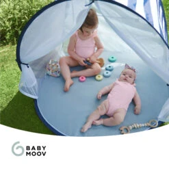 Tente Anti-UV Haute Protection 50+ Marinière Bleu De Babymoov -CYBEX || Babyzen || CHICCO Soldes Boutique 01148352 8