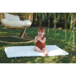 Matelas Bébé De Voyage Ocean Friendly Blanc/Bleu 60 X 120 Cm De Candide -CYBEX || Babyzen || CHICCO Soldes Boutique 01150395 10