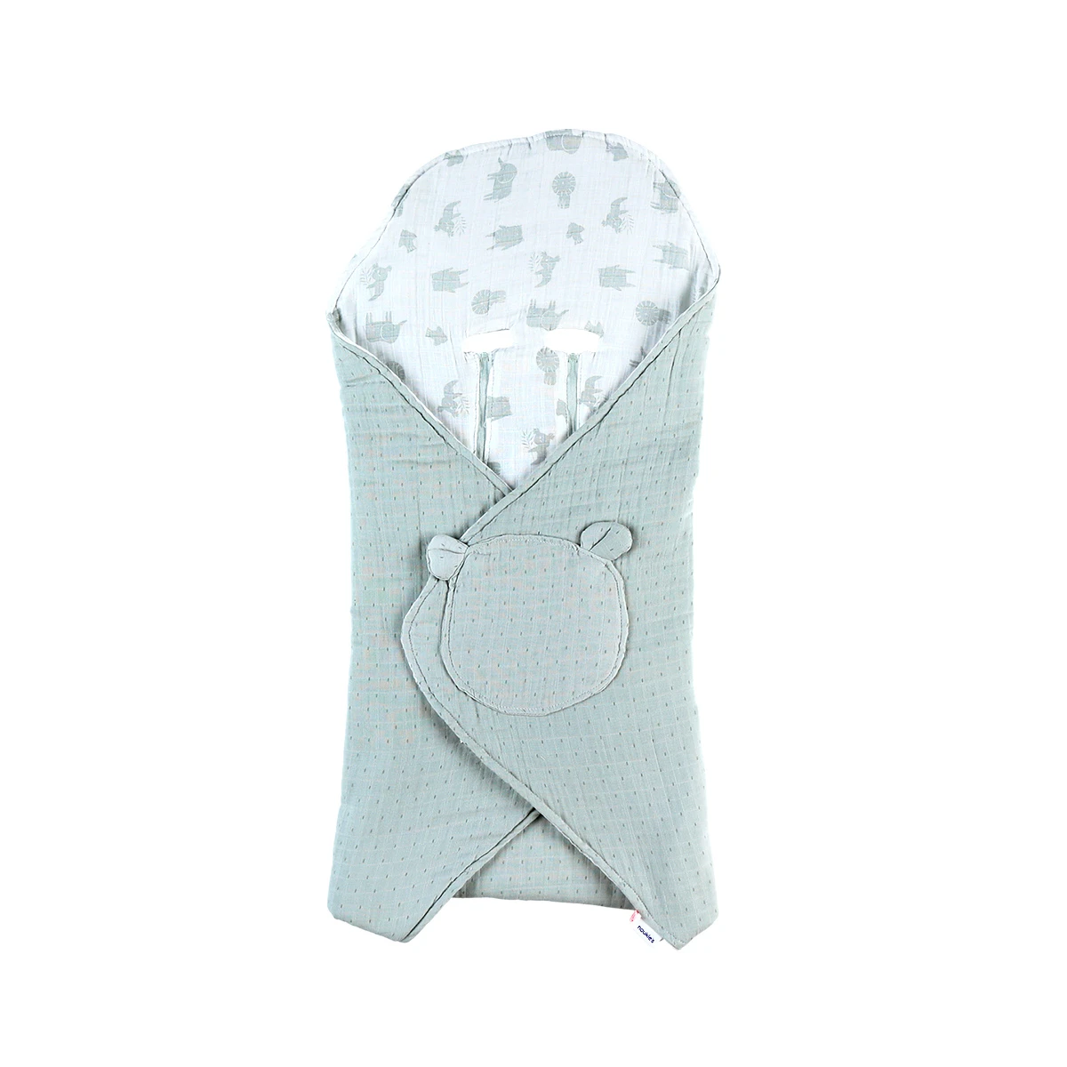 Mix & Match Couverture Promenade Mousseline Bio Safari Sauge De Noukies 3 Mix & Match Couverture Promenade Mousseline Bio Safari Sauge De Noukies