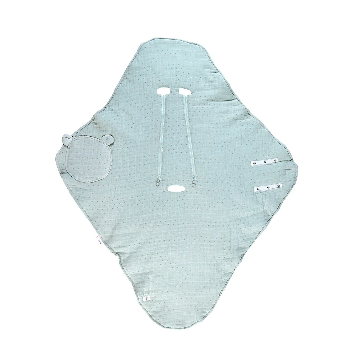 Mix & Match Couverture Promenade Mousseline Bio Safari Sauge De Noukies 5 Mix & Match Couverture Promenade Mousseline Bio Safari Sauge De Noukies – Image 3