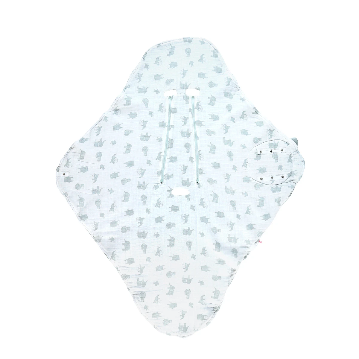 Mix & Match Couverture Promenade Mousseline Bio Safari Sauge De Noukies 6 Mix & Match Couverture Promenade Mousseline Bio Safari Sauge De Noukies – Image 4