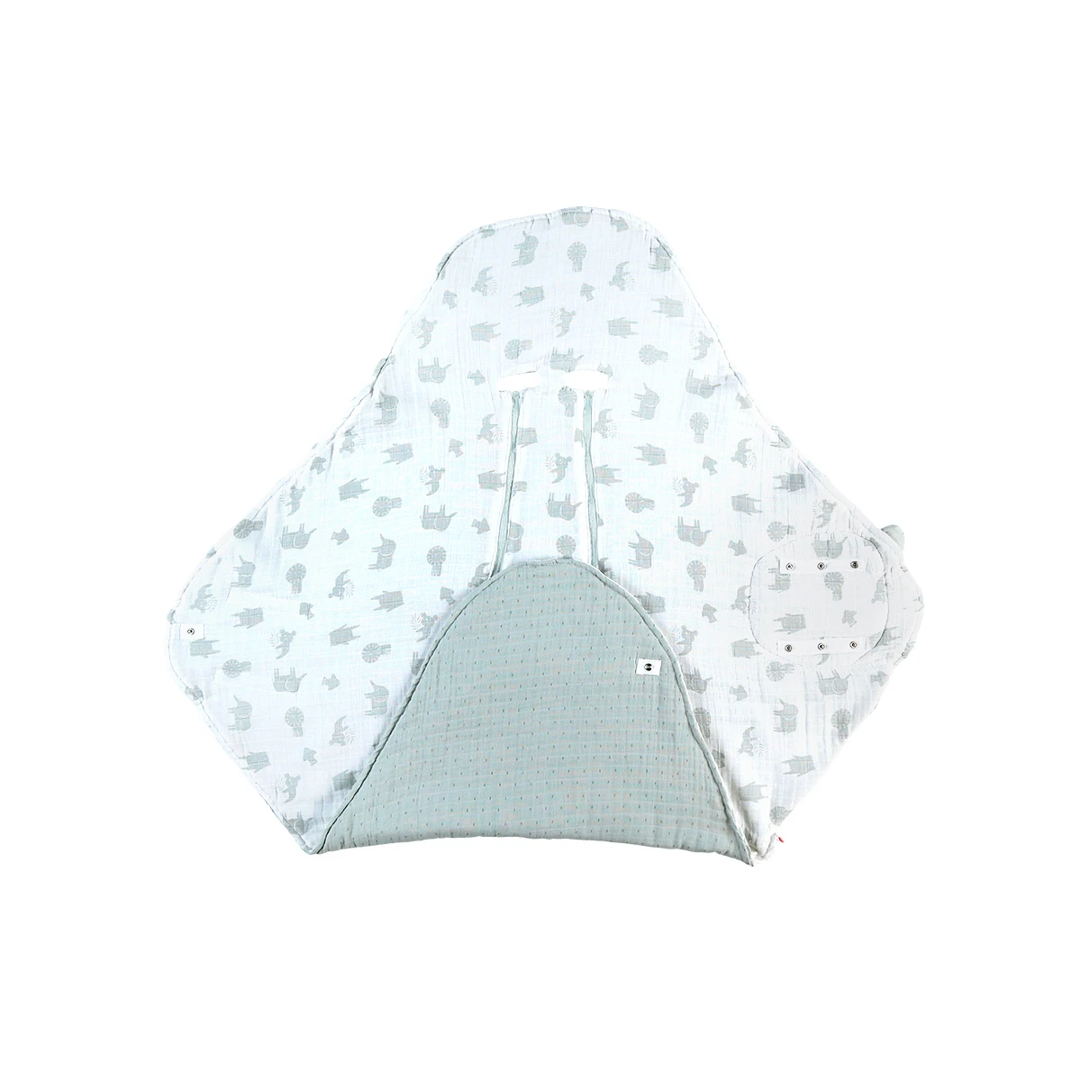 Mix & Match Couverture Promenade Mousseline Bio Safari Sauge De Noukies 7 Mix & Match Couverture Promenade Mousseline Bio Safari Sauge De Noukies – Image 5