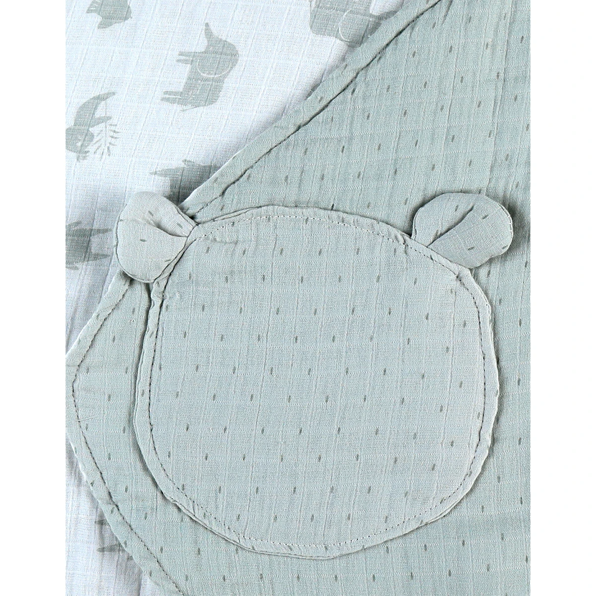 Mix & Match Couverture Promenade Mousseline Bio Safari Sauge De Noukies 9 Mix & Match Couverture Promenade Mousseline Bio Safari Sauge De Noukies – Image 7