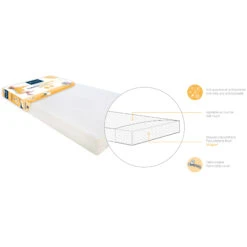 Matelas Essentiel 60x120 Blanc 60 X 120 Cm De Candide -CYBEX || Babyzen || CHICCO Soldes Boutique 30755944 1