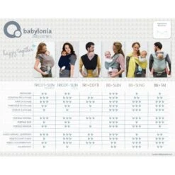 Écharpe De Portage Tricot-Slen Organic Extensible Bio Black 540 Cm De Babylonia -CYBEX || Babyzen || CHICCO Soldes Boutique 4249032 1 4