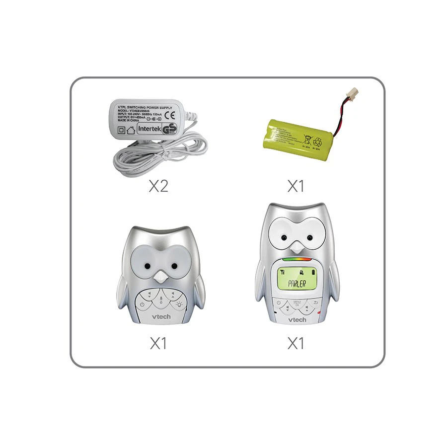 Babyphone BM2300 Hibou Family Gris De Vtech 5 Babyphone BM2300 Hibou Family Gris De Vtech – Image 3