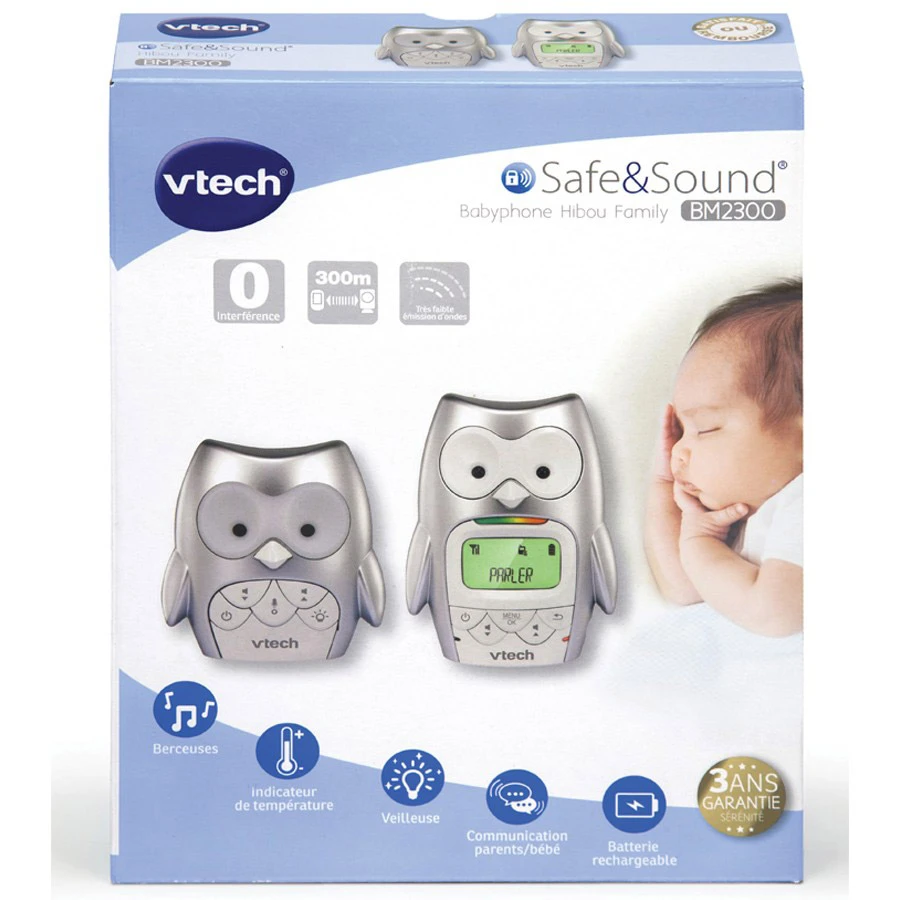 Babyphone BM2300 Hibou Family Gris De Vtech 7 Babyphone BM2300 Hibou Family Gris De Vtech – Image 5