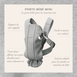 Porte-bébé Mini Vieux Rose Coton De BabyBjörn -CYBEX || Babyzen || CHICCO Soldes Boutique 82474571 1